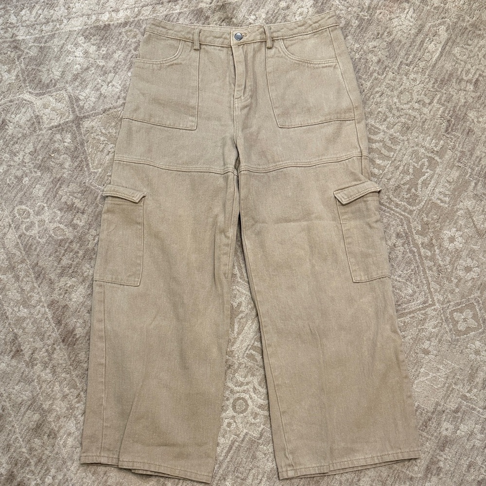 PacSun Khaki Straight Leg Cargo Pants